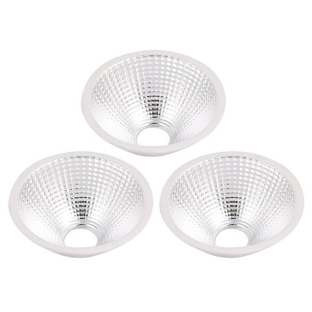 Mini Aluminum Reflector Unique Bargains 3pcs Aluminum COB Flashlight Light Lamp Reflector 50mmx12mmx24mm Silver Tone ()