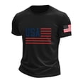thumbnail image 3 of Kladzum 4th Of July Men's T-Shirts Short Sleeve Crew Neck Fashion Graphic Tees Breath Comfy Summer Outdoor Workout Shirts M-3XL, 3 of 6