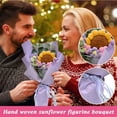 thumbnail image 3 of Clearance! Crochet Flower Plush — Handmade Sunflower Stuffed Animal Bouquet, Cute Plushies for Girls, Baby Toy Decor, Romantic Gift for Valentine's Day,Purple, 3 of 3