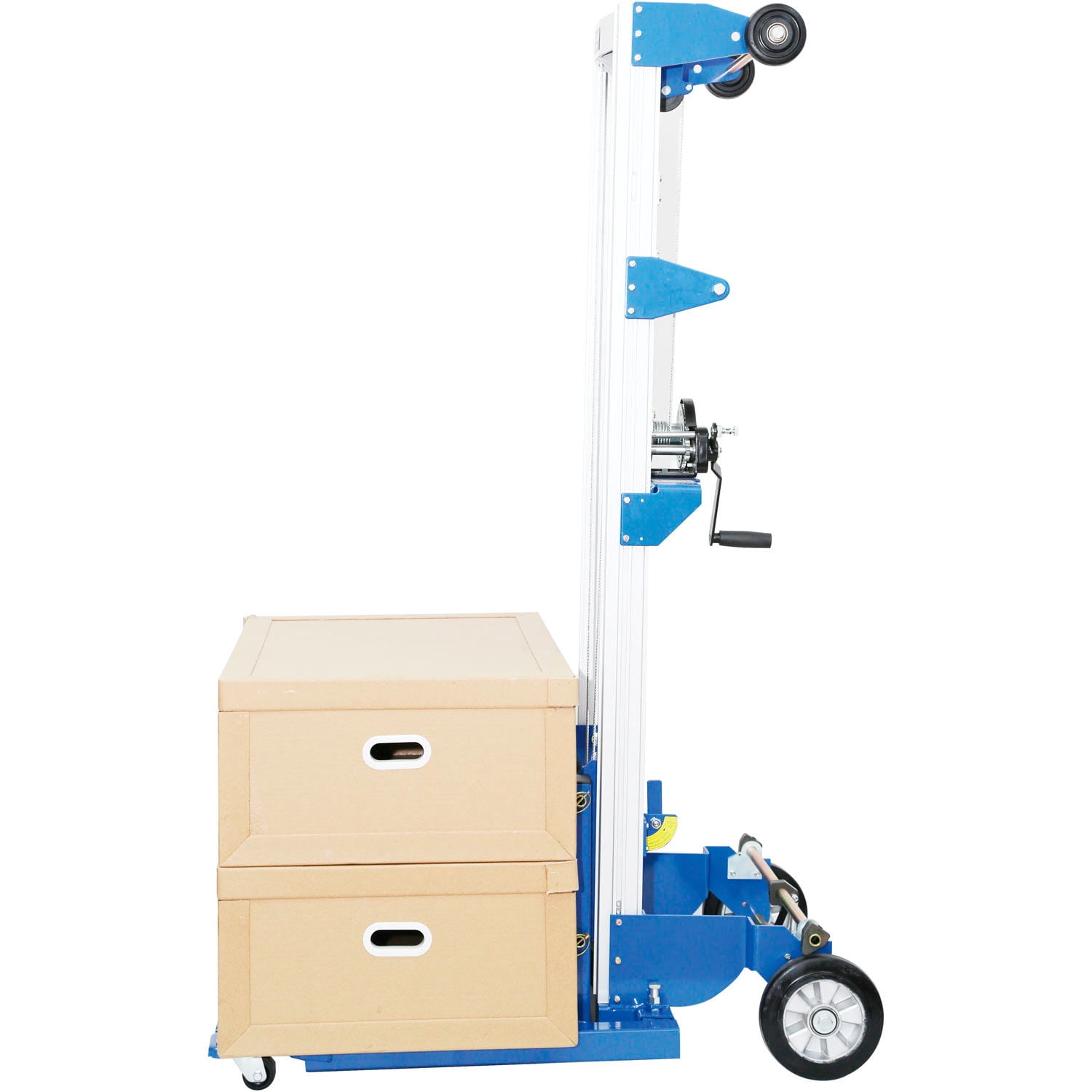 Global Industrial Lightweight Hand Operated Lift Truck with Straddle Legs, 400 Lb. Capacity