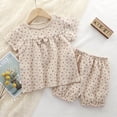 thumbnail image 2 of Gubotare Summer Pjs for Infant Girls Girls Pajamas Toddler Girls Pjs Summer Clothes Sleepwear Sets 18 24 Months (Yellow,18-24 Months), 2 of 5