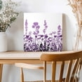 thumbnail image 2 of Framed Canvas Wall Art for Living Room Purple Herb Wall Decor, Floral Leaves Plant Aesthetic Paintings for Bedroom Office Kitchen Bathroom, Ready to Hang Artwork Wall Pictures 8x8 Inch, 2 of 9