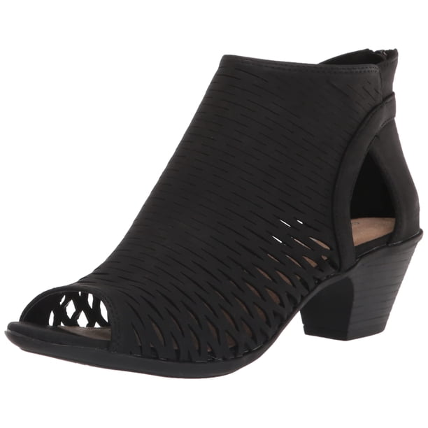 Sandalia con tacón Easy Street Sunrise para mujer, color negro, talla 7.5 x ancho