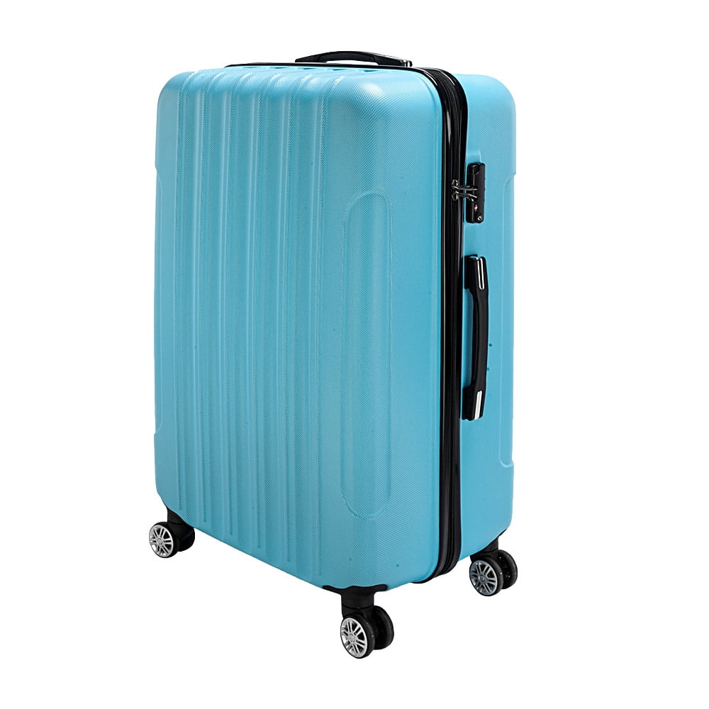 Tcbosik 3 Piece Set Traveling Luggage with Spinner Wheels, Multifunctional Expandable Checked Suitcase Set for Travel Business, 20"/24"/28", Blue