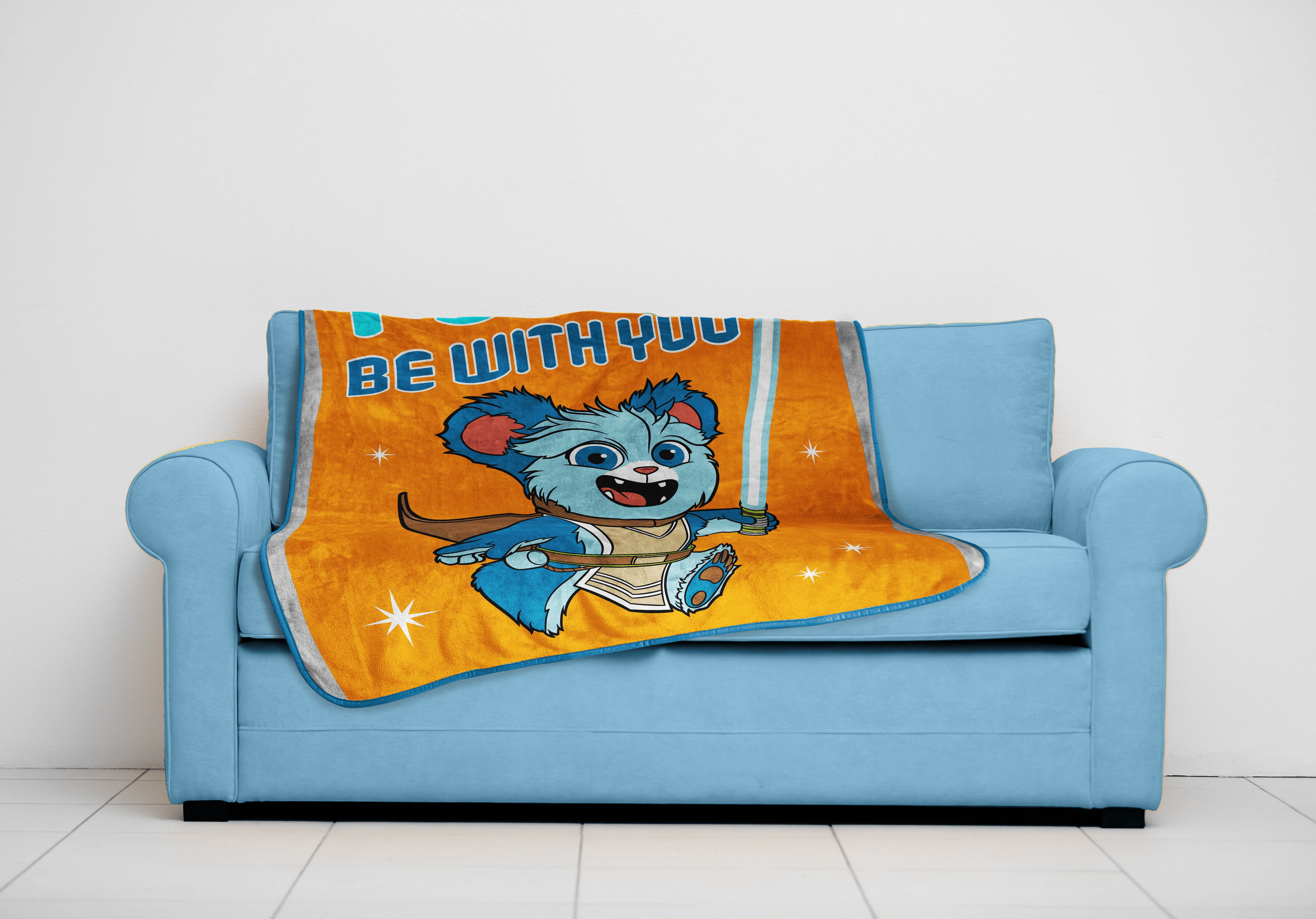 Young Jedi Adventures Kids Throw, 46 x 60, Microfiber, Yellow, Star Wars