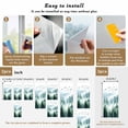thumbnail image 6 of Green Ombre Mountain Window Privacy Film, Watercolor Forest Static Cling UV Sun Blocking Heat Control Window Tint Day and Night, Non-Adhesive Reusable One Way Windows Privacy Cover 19.6''x39.3'', 6 of 7