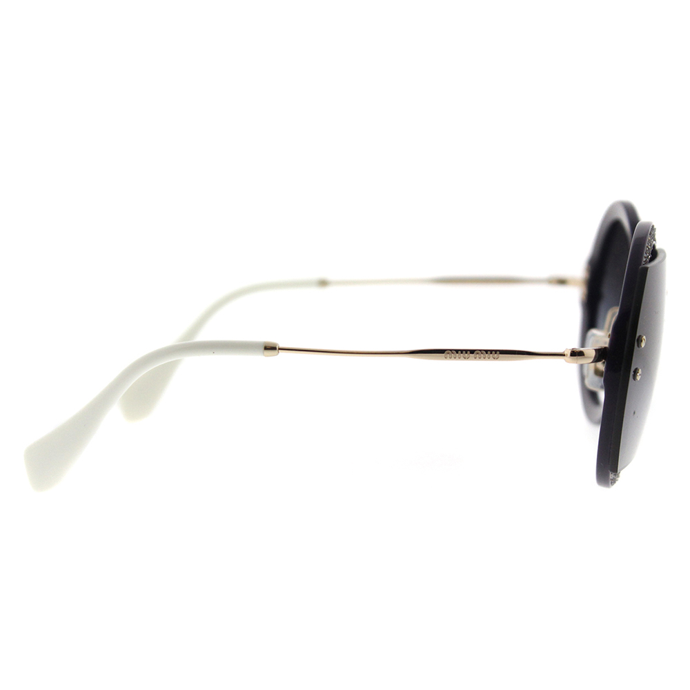 Miu Miu  Plastic Womens Round Sunglasses Dark Violet 63mm Adult - image 3 of 3