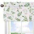 thumbnail image 3 of Floral Leaf Window Treatment Valance - Green and White Boho Watercolor Botanical Woodland Tropical Garden by Sweet Jojo Designs, 3 of 5