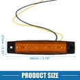 thumbnail image 4 of Unique Bargains Front Rear Side Marker Light 6 LED for Trailer Truck Caravan RV Van Lorry Tractor Amber (Set of 20), 4 of 6