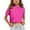 Hot Pink, variant on Liyamei Girls Short Sleeve T Shirts Casual Crewneck Fashion Tees Kids Summer Tops Size 5-6 Years