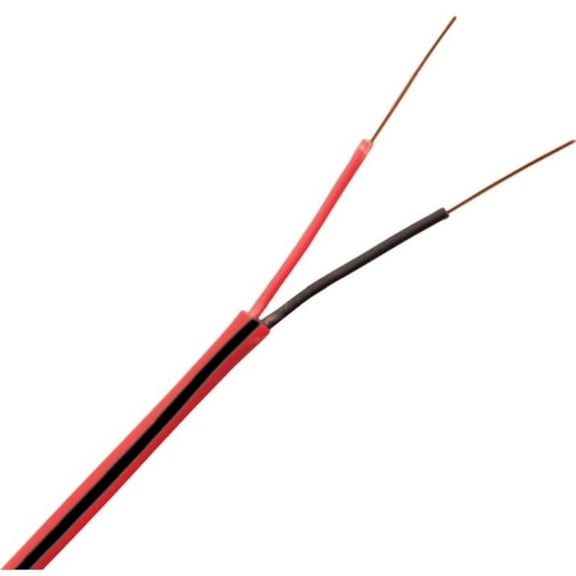 Genesis 4513104K 14/2 Solid Plenum Fire Alarm Cable, Unshielded, FPLP, CL3P, FT6, 1000' (304.8m), Reel, Red with Black Stripe