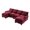 Wine Red, variant on Homefun Chenille Modular U Shape Sectional Sofa With Chaise Lounge Storage Ottoman USB Phone Mount,Living Room