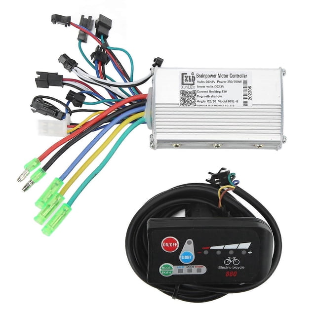 48V 250W 350W Electric Bike Brushless Controller Kit Motor Controller 880 LED Panel Set