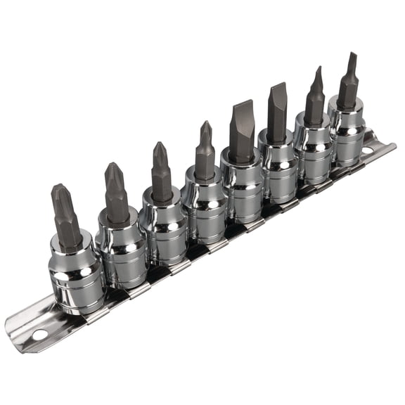 Performance Tool W38860 8 pc. 3/8" Dr. Screwdriver Bit Socket Set
