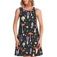 thumbnail image 1 of Disketp Mushrooms para Vestido sin Mangas para Mujeres, Vestidos de Verano para Mujeres, Casual y Holgado para la Playa, 1 of 7