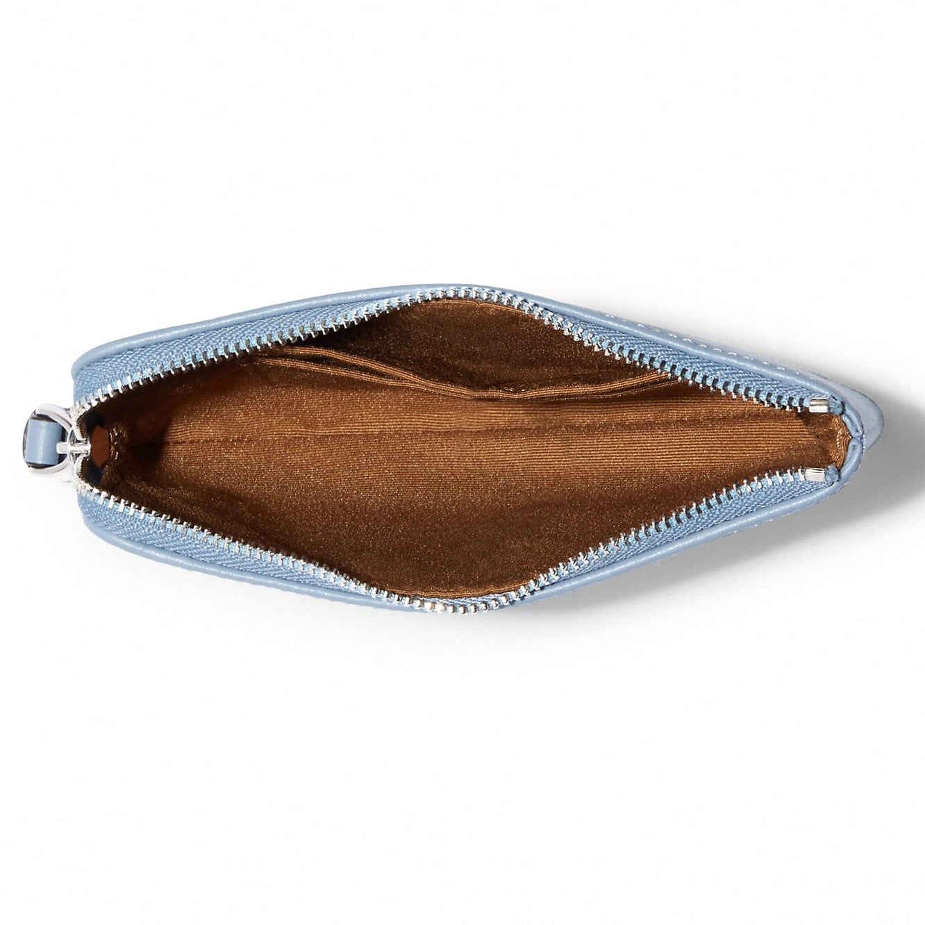 Coach Women's Compact Zip Wristlet, Signature Chambray & Leather