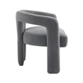 thumbnail image 5 of Modern Teddy Fabric Dining Chair with High-Density Sponge Padding and Strong Metal Frame, Comfort-Focused Open-Back Design for Dining Room Elegance, Supports up to 330 LBS, Beige, 5 of 8