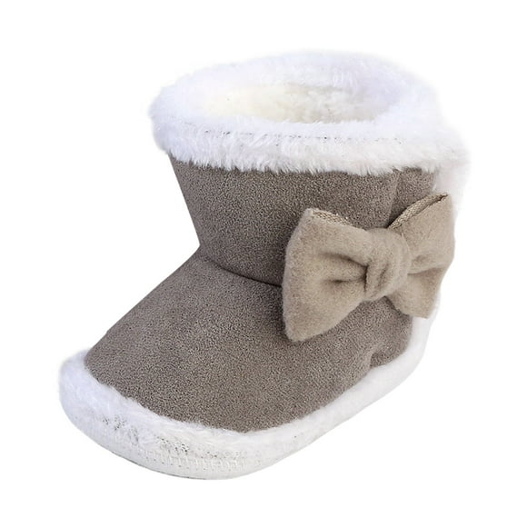 Splozh Baby Boys Girls Winter Shoes Baby Shoes Comfortable Soft Sole Boots Fashion Warm Baby Toddler Cotton Boots Grey,6-12 Months
