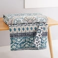 thumbnail image 2 of Levtex Home - Addie - Quilted Throw - 50x60in. - Paisley - Blue, Navy, Beige, White, and Grey - Reversible Pattern - Cotton Fabric, 2 of 4