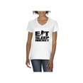 thumbnail image 1 of Women's T-Shirt V-Neck Short Sleeve - Eat Sleep Hockey, 1 of 5