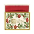thumbnail image 2 of Masterpiece Studios Antique Christmas Holiday Collection Premium 15-Count Boxed Embossed Christmas Cards with Foil-Lined Envelopes, 7.8" x 5.6", 2 of 3
