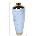 thumbnail image 4 of Beloved Elegant Celadon Marble Ceramic Vase with Gold Accents, 4 of 5
