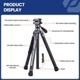 thumbnail image 7 of Fotopro Carbon Fiber Travel Tripod 2.2lbs Ultralight 64 Inch Portable Compact Travel Video Tripod for Camera DSLR Load up to 22lb X-Aircross 3 Lite Video, 7 of 7