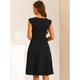 thumbnail image 3 of DARING DIVA Boat Neck Sleeveless A Line Midi Dress M Black, 3 of 6