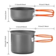 thumbnail image 3 of Camping Cookware Mess Kit Backpacking Cooking Gear Lightweight Camping Pots And Mini Backpacking StoveMini Backpacking Stove Outdoor Cooking Gear For Hiking Picnic, 3 of 9