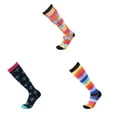 thumbnail image 4 of Aoanydony Compression Socks Women Men Running Knee High Elastic Calf Protector Adults Outdoor Puzzles Stripe Flower Print Hosiery Puzzles/S/M, 4 of 6
