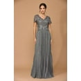 thumbnail image 3 of Women's Eva USA 5241 Mother Of Groom Metallic Dress Champagne Goldish Beige XS, 3 of 8