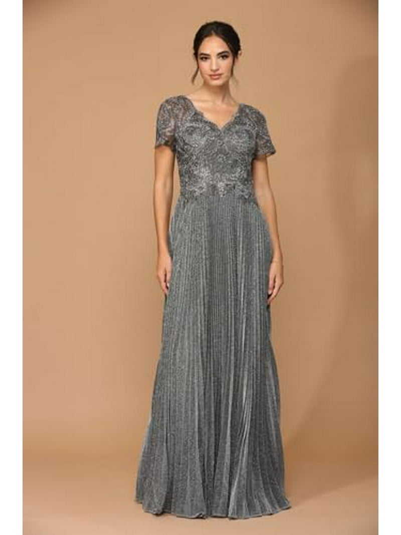 Eva USA 5241 Mother of The Bride Metallic Dress | Formal Dress Shops Champagne / 4XL Eva USA 5241 Mother of The Bride Metallic Dress | Formal Dress Shops Champagne / 4XL