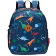 thumbnail image 1 of Mochila JinBeryl para niños pequeños, 12 pulgadas, dinosaurio, azul marino, 1 of 7