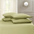 thumbnail image 4 of Empyrean Luxury Bed Sheets, Microfiber Bed Sheet Set, Full, Sage, 6 Piece, 4 of 9
