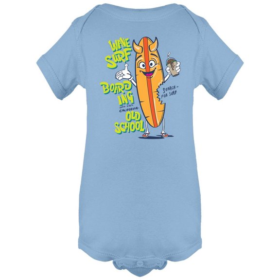 Wave Surf Boarding, Old Board Bodysuit Infant -Image by Shutterstock, 6 Months