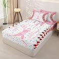 thumbnail image 2 of Homewish Pink Dripping Baseball Stitch Batter Silhouette Graphic Zipper Twin Comforter Sets with Fitted Sheet and 2 Pillowcases,Sport Graphic Zipper Bedding Set,4-Piece, 2 of 6