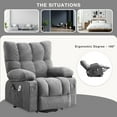 thumbnail image 5 of JONPONY Power Lift Recliner Chair for Elderly with Heat and Vibration Massage Recliner Chair with USB Charge Port for Living Room- Infinite Position, Side Pocket,Grey, 5 of 9