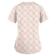thumbnail image 4 of Womens Valentine Day Scrubs Love Heart Print Short Sleeve Nursing Workwear V Neck Plus Size Quick Dry Nursing Top with Pockets Complexion 5XL, 4 of 4
