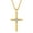 Yellow, variant on Men's Black Diamond Accent Black Finish Stainless Steel Cross Pendant 24" Necklace