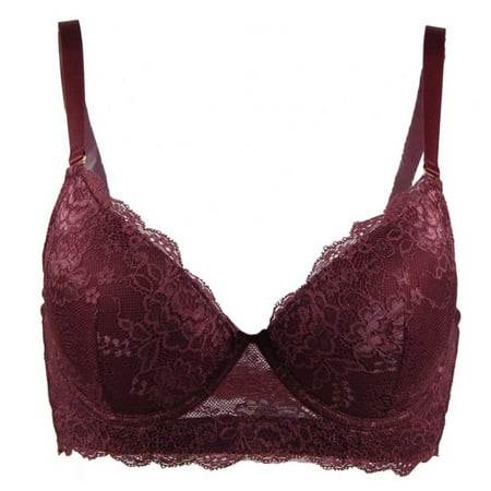 

Women s Lace Underwire Bras Back Closure Full Cup Underwear with Adjustable Straps