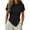 *Black, variant on VBVC Women's Crew Neck Short Sleeve T-Shirt,Ladies Ruched Slim Fit Asymmetric Hem Top,Casual Form Fitting Basic Tee for Women,Army Green,S-2XL