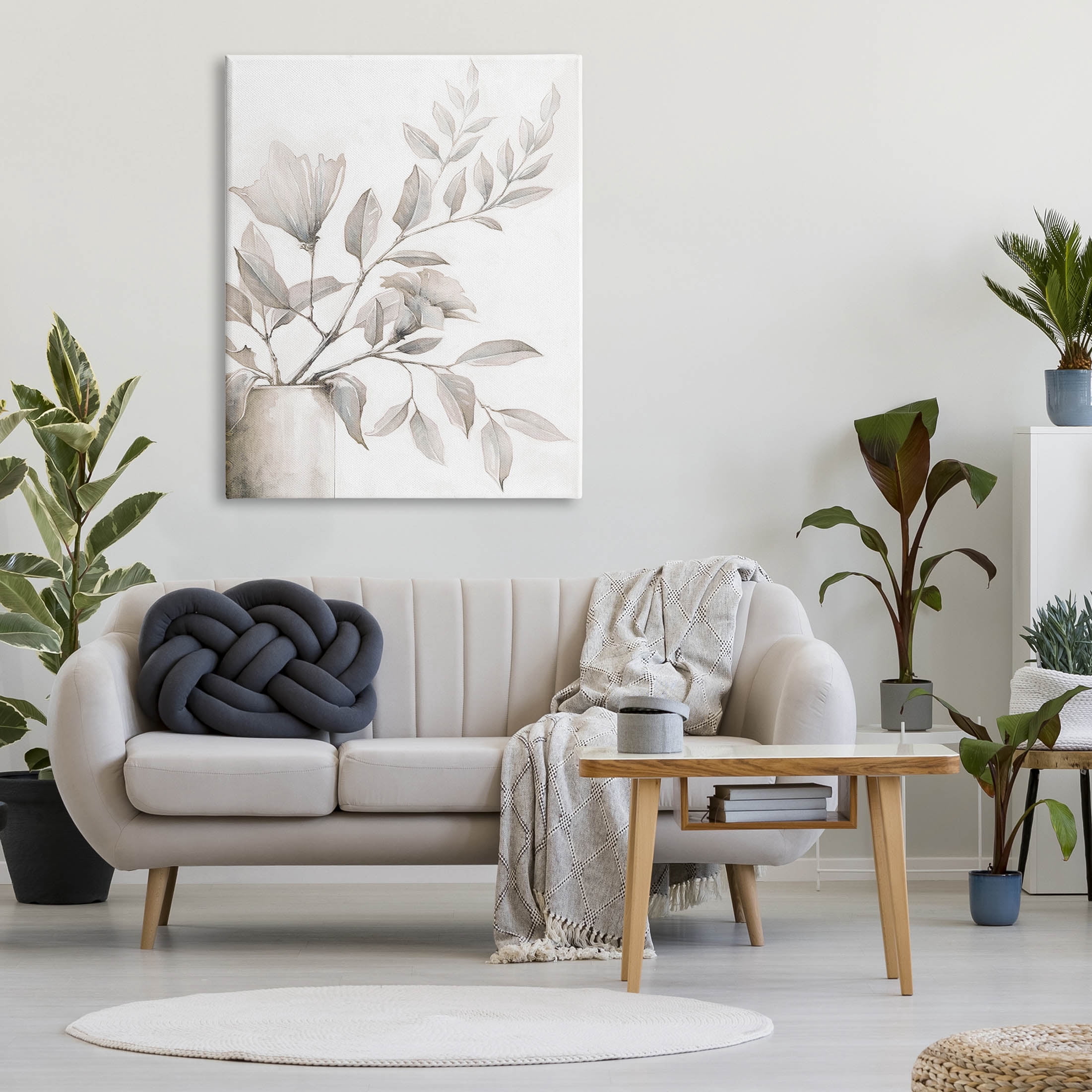Stupell Industries Traditional Floral Arrangement Leaves Graphic Art Gallery Wrapped Canvas Print Wall Art, Design by Cloverfield & Co.
