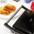 thumbnail image 6 of COOK WITH COLOR Panini Maker 2-Slice Panini Press Electric Grill, 760 Watts, Black, 6 of 6