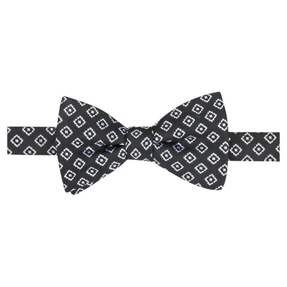Countess Mara Mens Circle Neat Pre-Tied Self-tied Bow Tie, Black, Short (under 57 in.)