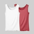 thumbnail image 2 of Jalioing 2 Pack Summer Tank Tops for Women Soft Comfy Plus Size Sleeveless Pajama Shirts Casual Basic Tees Tops, 2 of 3