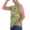 thumbnail image 3 of Daiia Tangerine Printed Men's Tank Tops,Casual Soft Sleeveless Gym Muscle Shirts Bodybuilding Tee-Large, 3 of 8