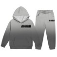 thumbnail image 5 of OOOUM Kids Sweatsuit Ombre Gradient Hoodie And Jogger Pants 2 Piece Boy Casual Tracksuit Set , 3-4 Years, 5 of 6