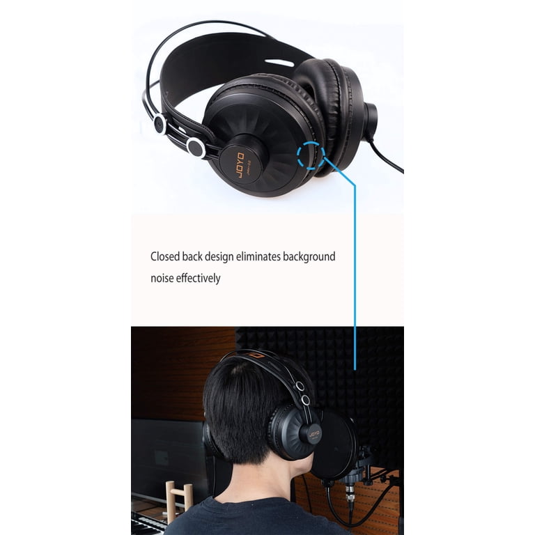 JOYO JMH-02 Wired Stereo Monitor Headphones Studio DJ Headphones 