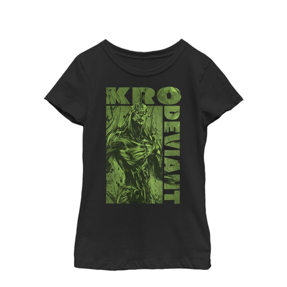 Girl's Marvel Eternals Kro Deviant Green  Graphic Tee Black X Small