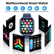 Mingdaln 2025 New 1.85-inch Men Women's Smartwatch with Answer/Make Calls/120+ Sport Modes/Message Reminder, IP68 Waterproof,Fitness Tracker fits for Android iPhone Devices(Blue)